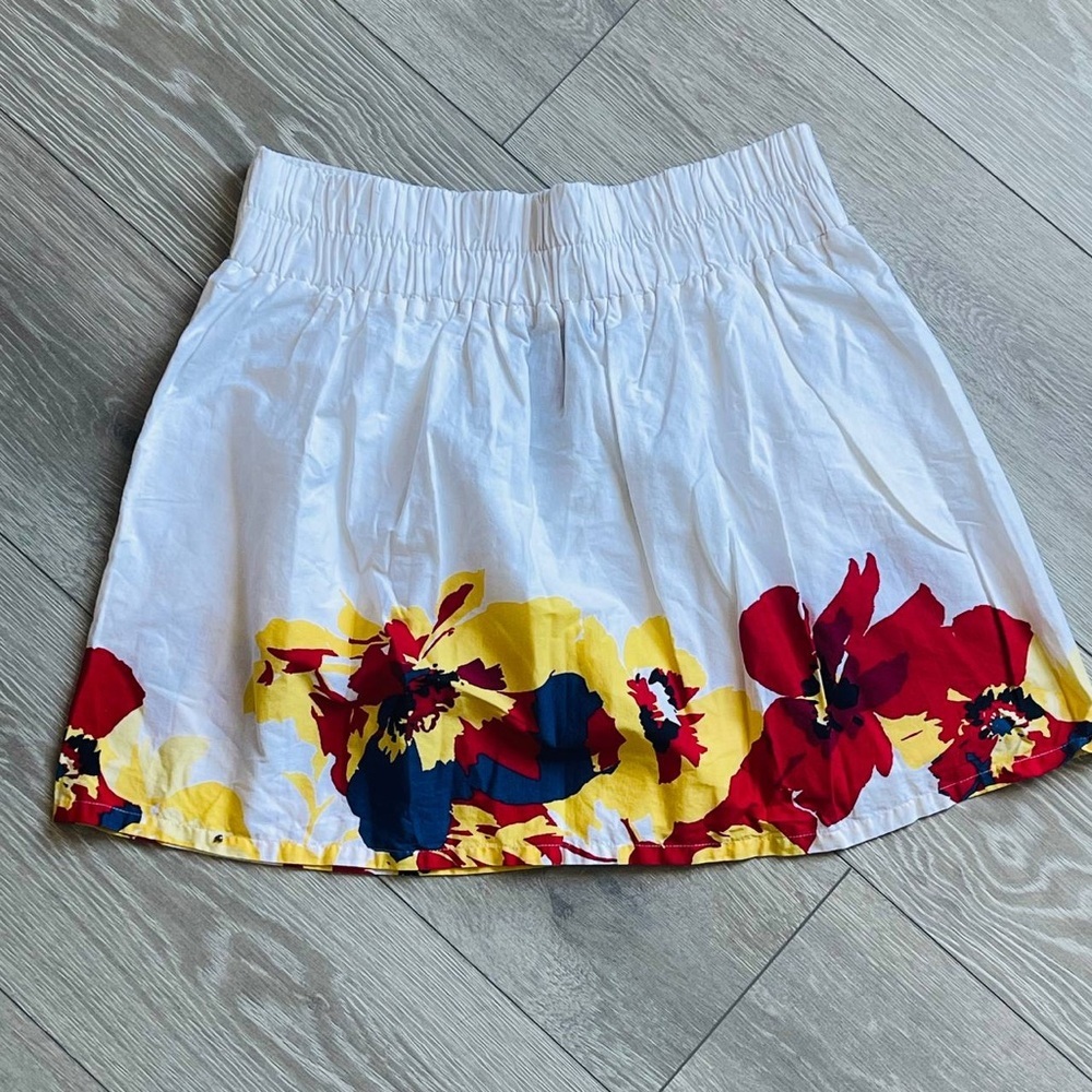 Susie Rose Girl’s Floral Skater Short Skirt  XL 15-17 Elastic Waist with Pockets - Picture 2 of 5